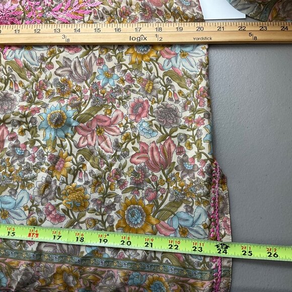 Dolma Medium Floral Pink Hand-Embroidered Tunic Top Lightweight Silk Bl Boho - Picture 11 of 14